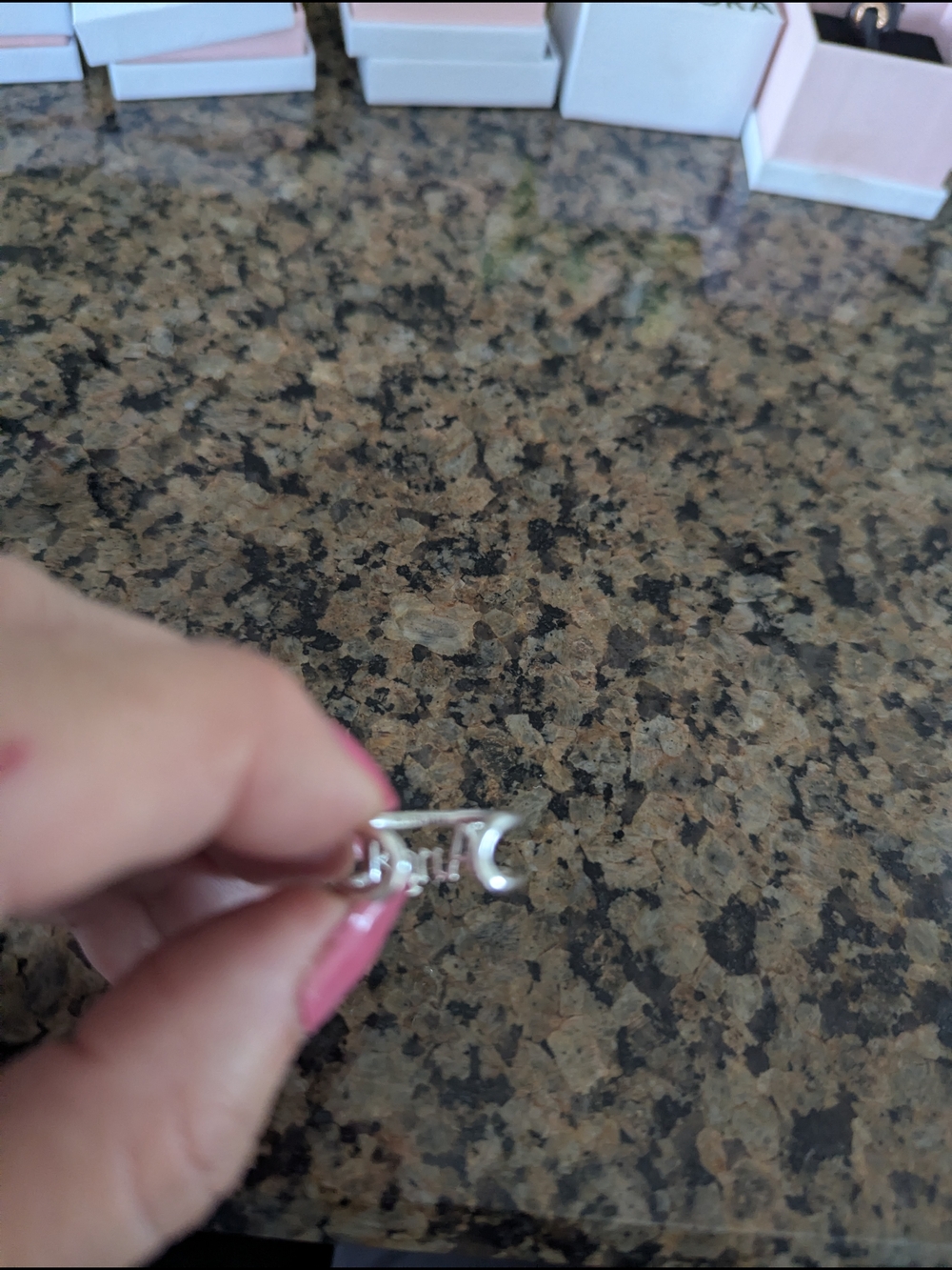 Pandora Silver 'Angel' Script Ring - Silver - Picture 2 of 3